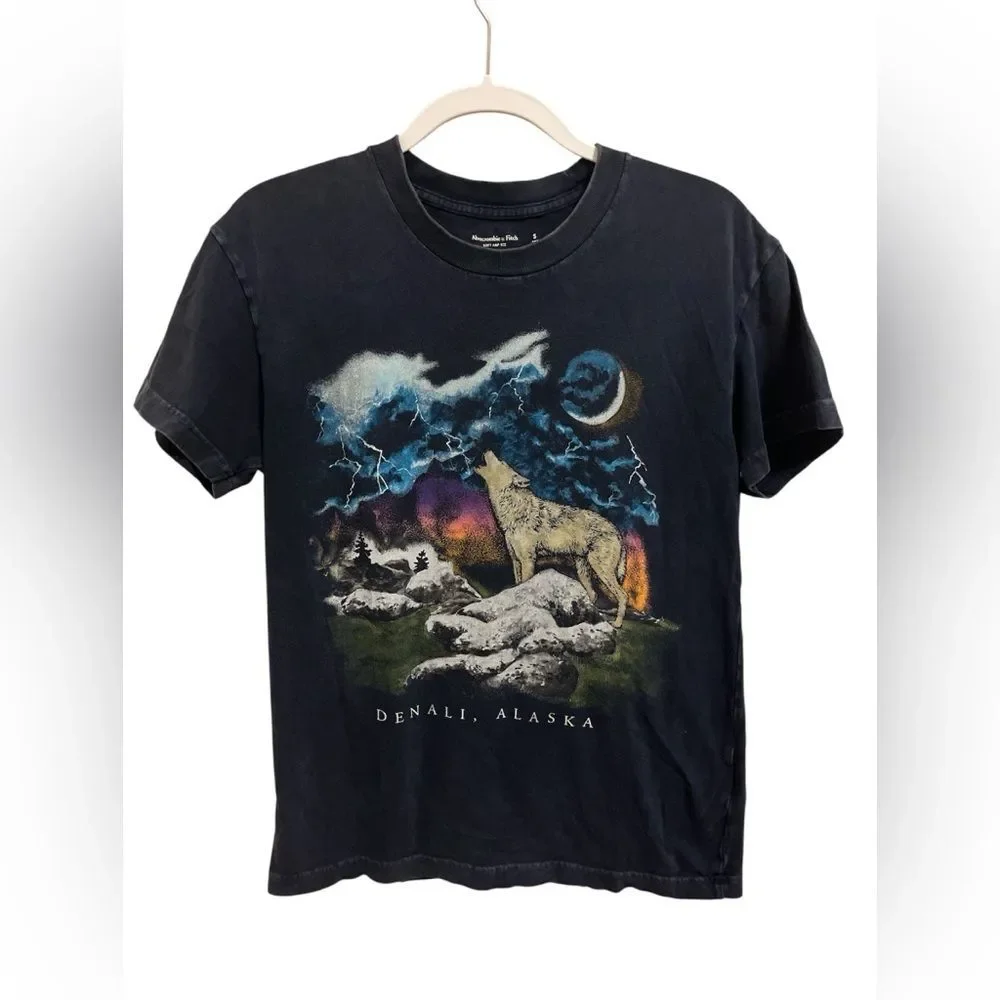 Abercrombie & Fitch Black Cosmic Nature Tee